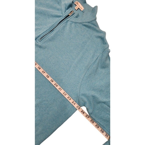 Peter Millar Blue Long Sleeve 100% Cotton Quarter Zip Pullover Size XL - Picture 8 of 10